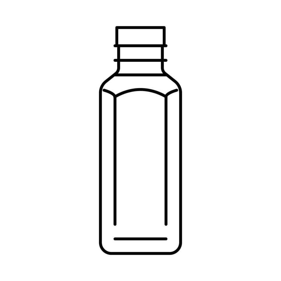 jugo el plastico botella línea icono vector ilustración