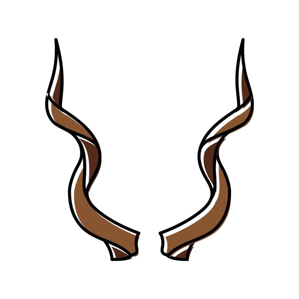 antelope wildlife animal color icon vector illustration