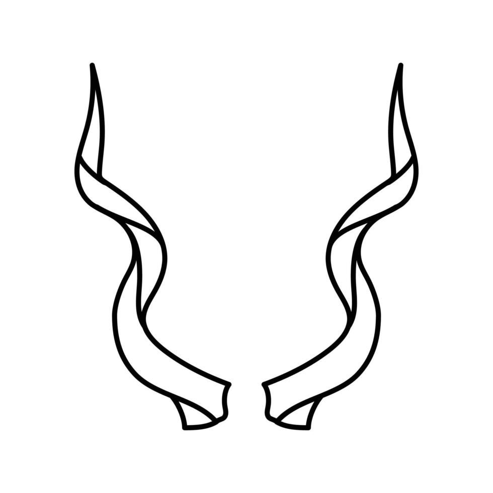antílope fauna silvestre animal línea icono vector ilustración