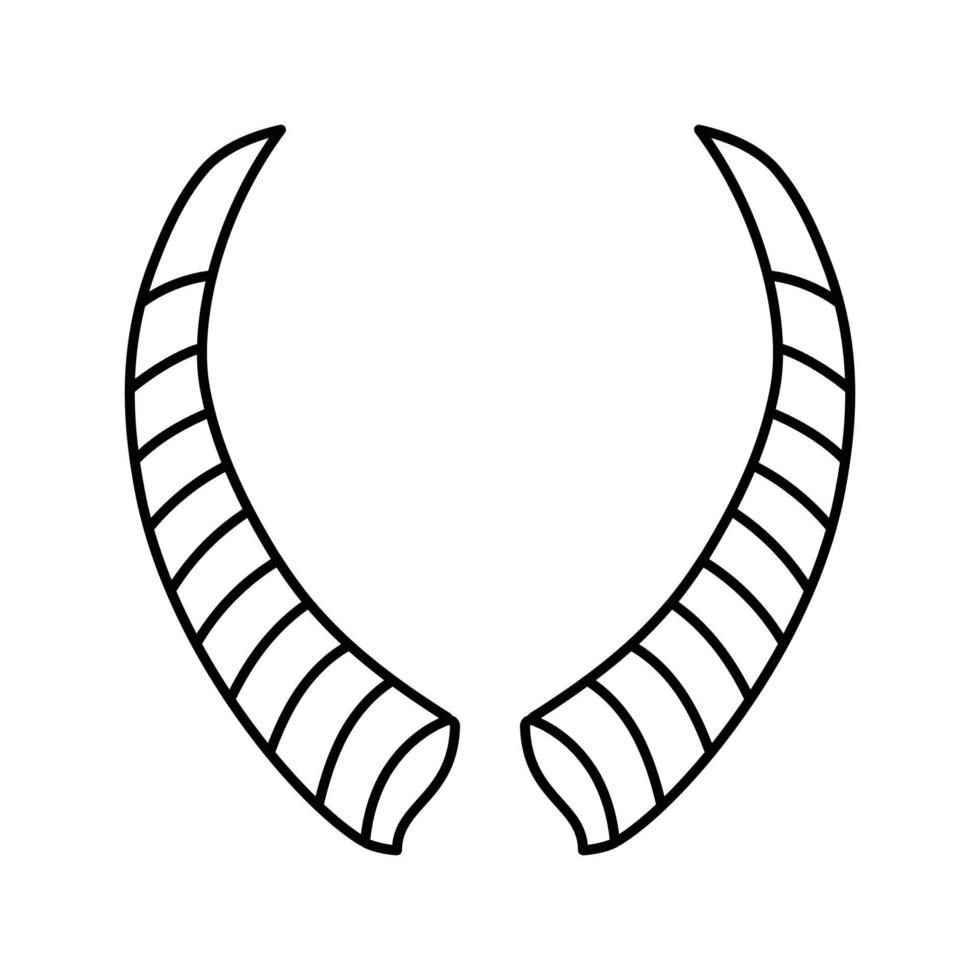 goat horn animal line icon vector illustration