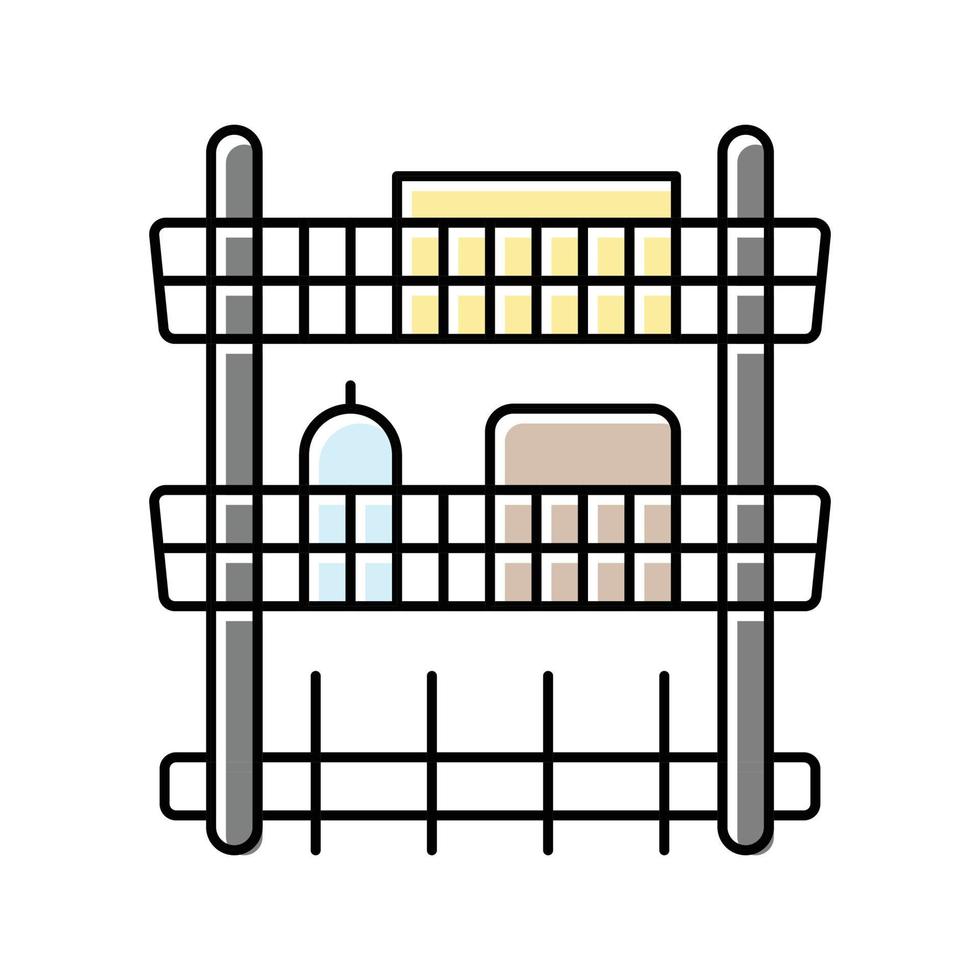 organizer bathroom interior color icon vector illustration