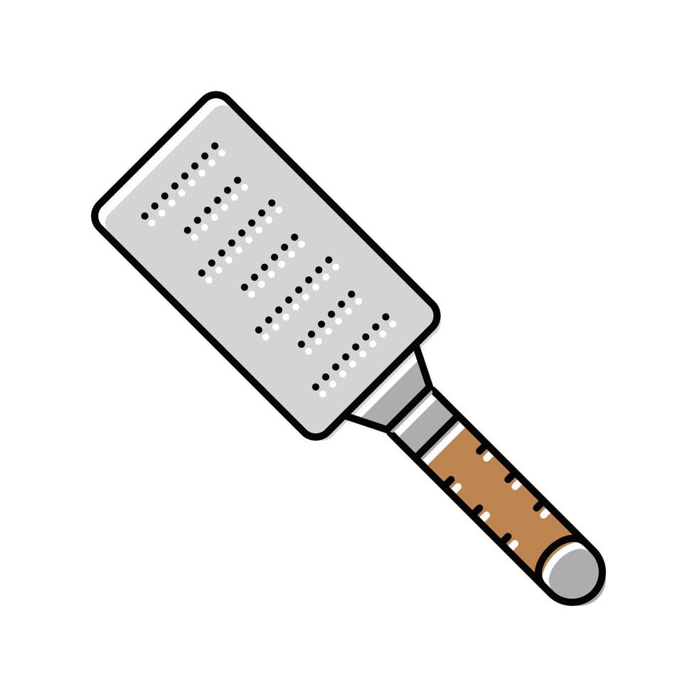 stainless steel microplane kitchen cookware color icon vector illustration