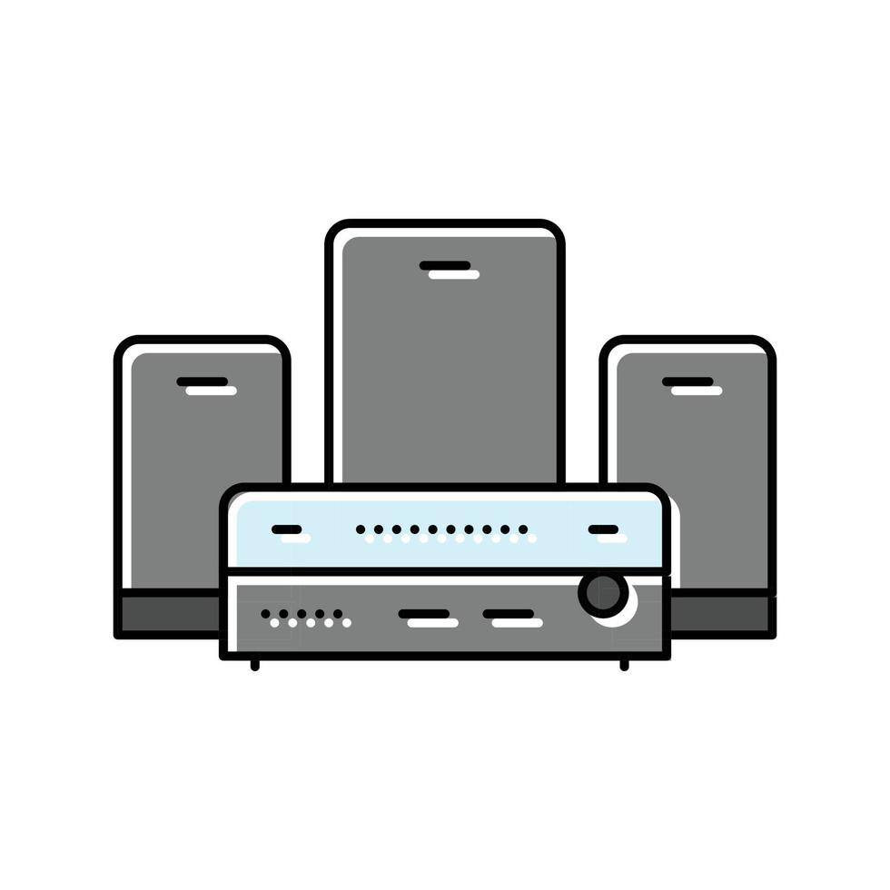 sound system living room color icon vector illustration