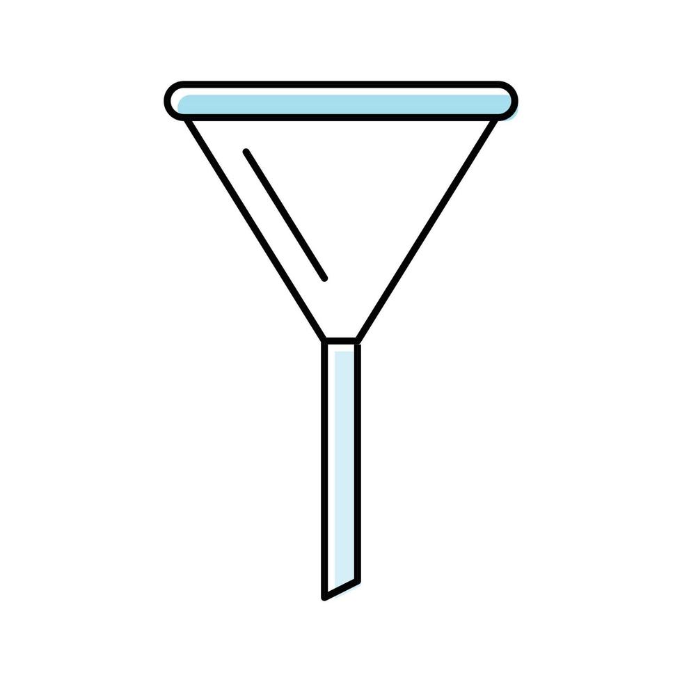 funnel chemical glassware lab color icon vector illustration 21142609