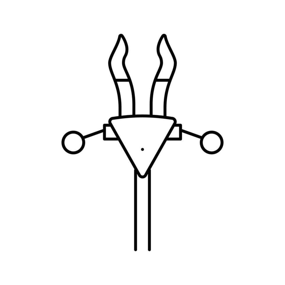 extensión abrazaderas químico cristalería laboratorio línea icono vector ilustración