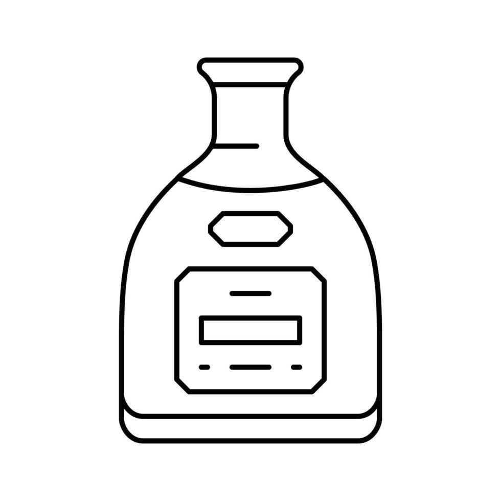 tequila vaso botella línea icono vector ilustración