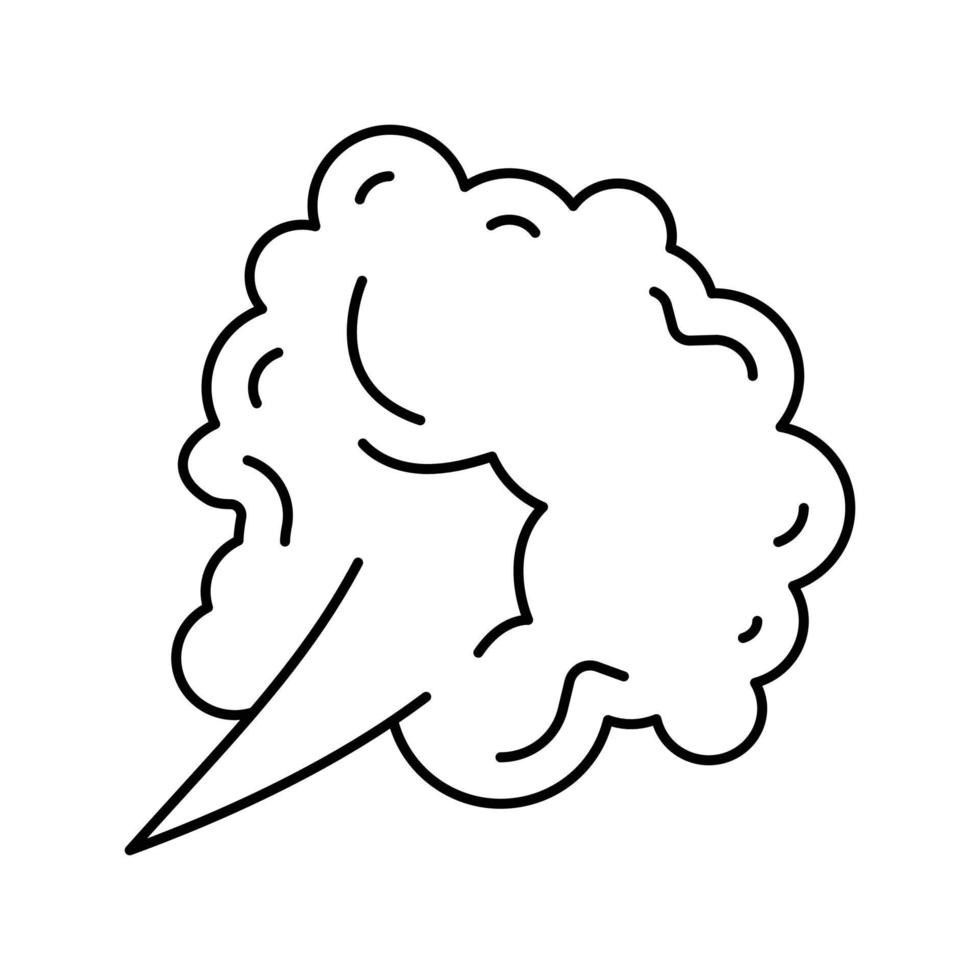 puff smell line icon vector illustration