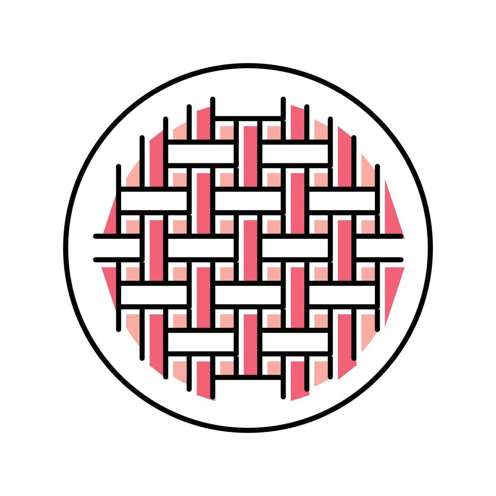 plain weave fabric material color icon vector illustration