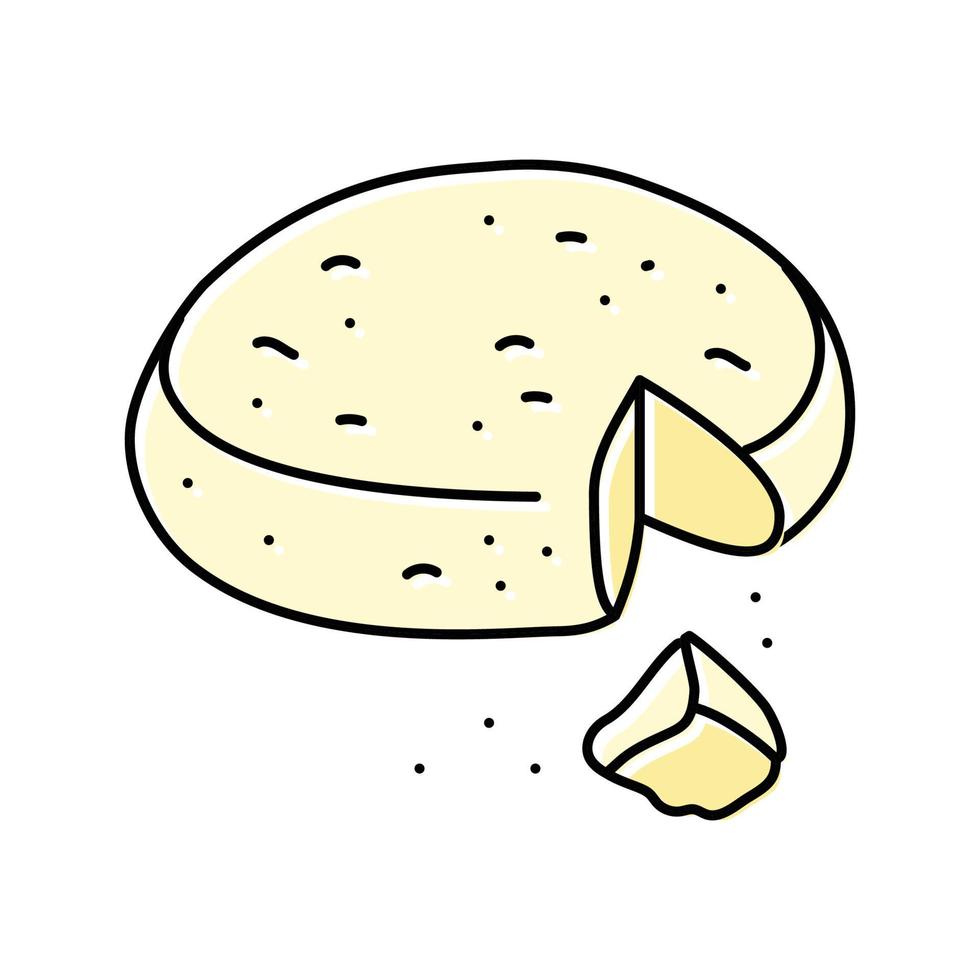 milk cheese food slice color icon vector illustration