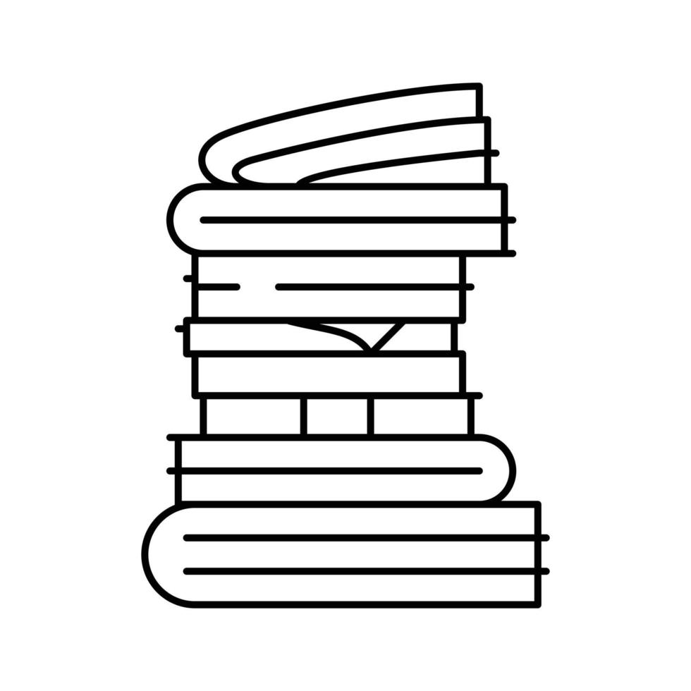 document paper stack line icon vector illustration