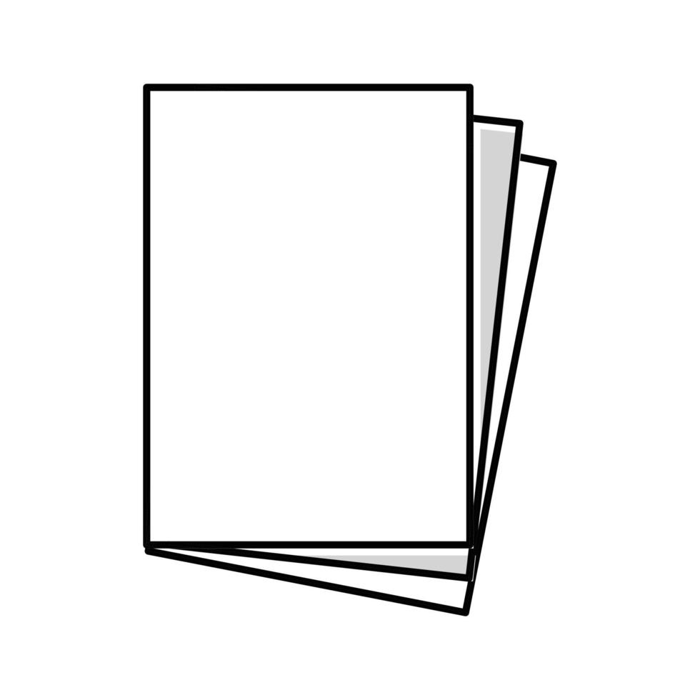 papel sábana documento color icono vector ilustración