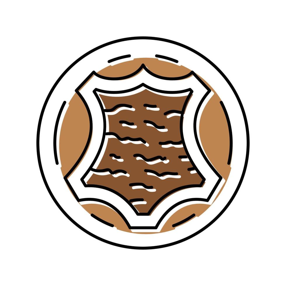 leather fabric textile color icon vector illustration