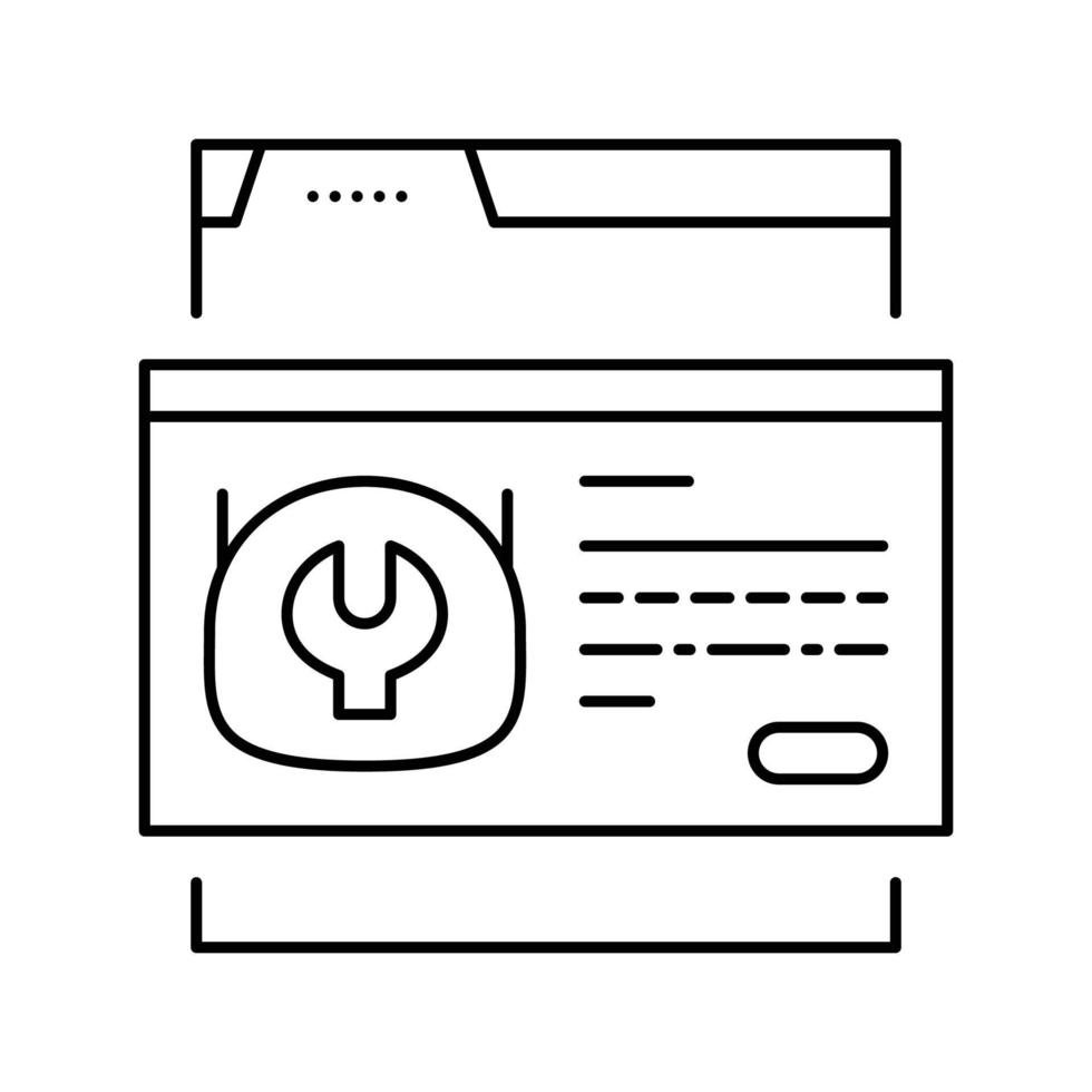 Servicio charla larva del moscardón línea icono vector ilustración