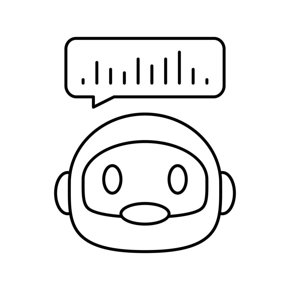 talk chat bot line icon vector illustration