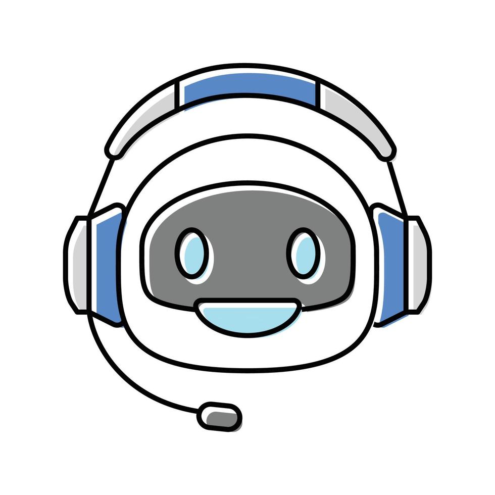 character chat bot color icon vector illustration 21143041 Vector Art ...