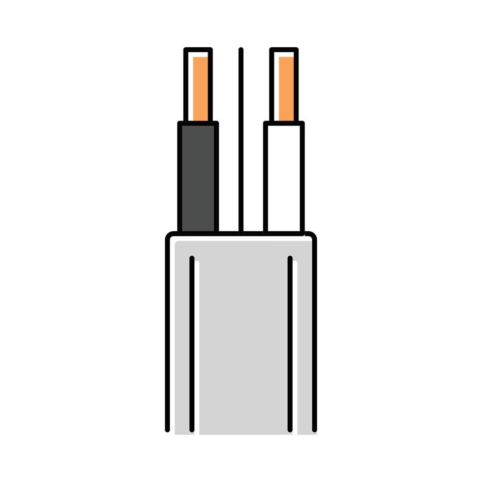 uf subterráneo alimentador cable color icono vector ilustración