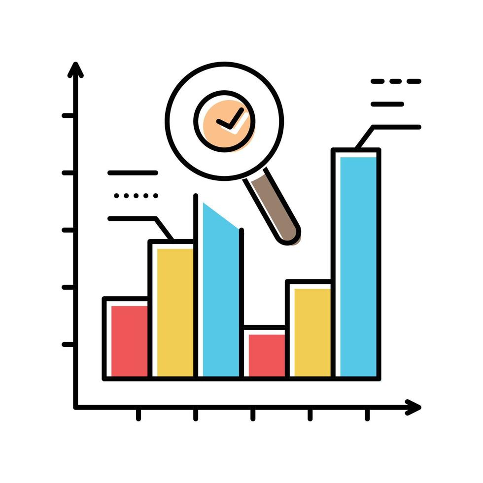 review progress color icon vector illustration