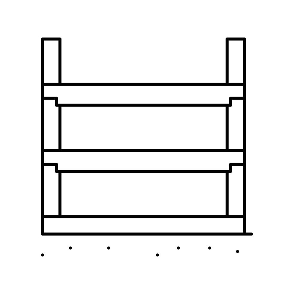 rcc haz edificio estructura línea icono vector ilustración