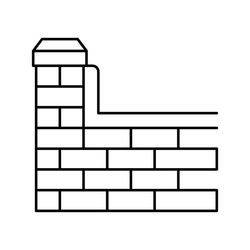 waterproofing terrace building structure line icon vector illustration