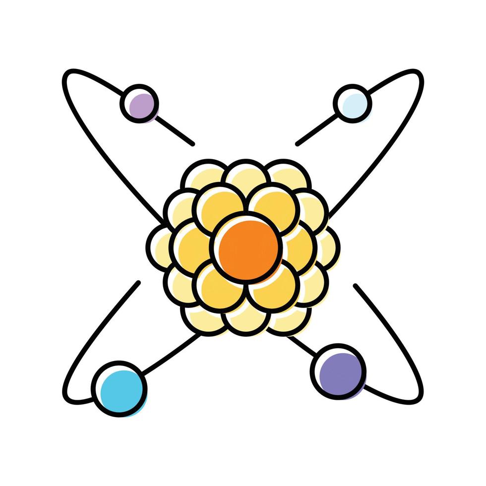 cell molecular structure color icon vector illustration