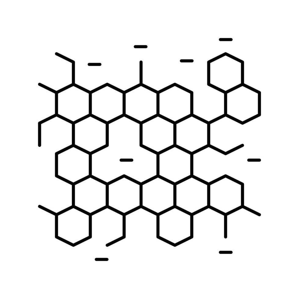 microbiology molecular structure line icon vector illustration