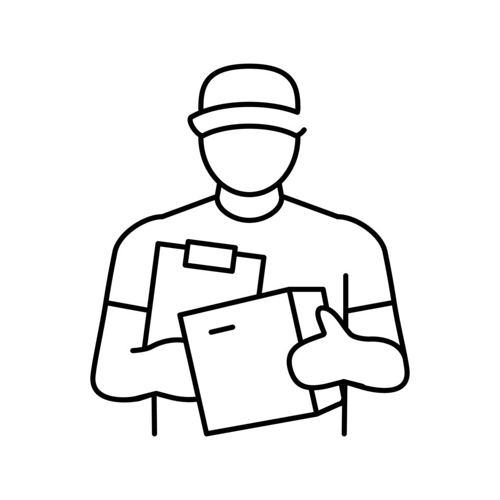 service courier line icon vector illustration