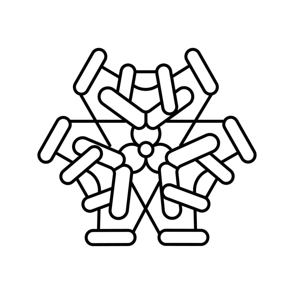laboratory molecular structure line icon vector illustration