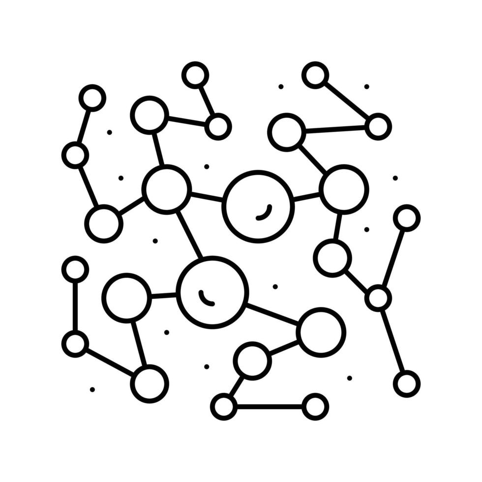 conexión molecular estructura línea icono vector ilustración