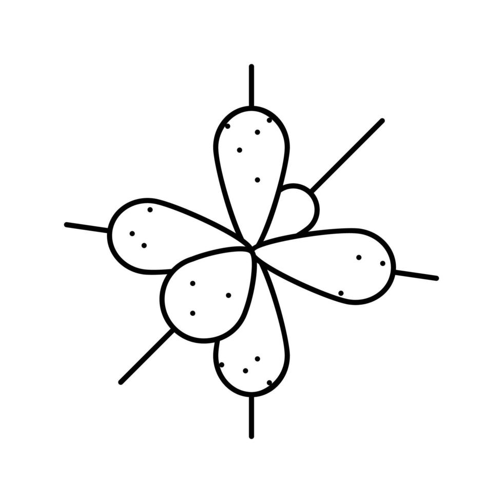 physics molecular structure line icon vector illustration