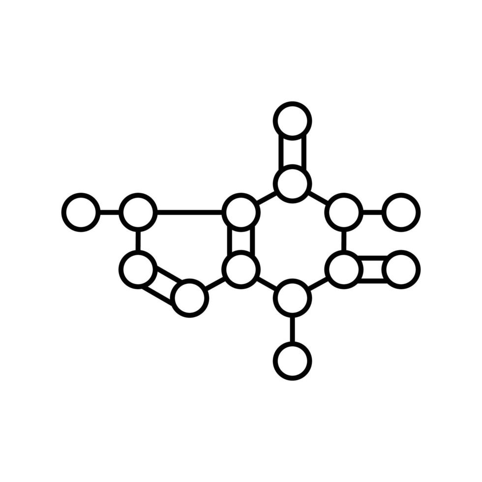 molecular estructura línea icono vector ilustración