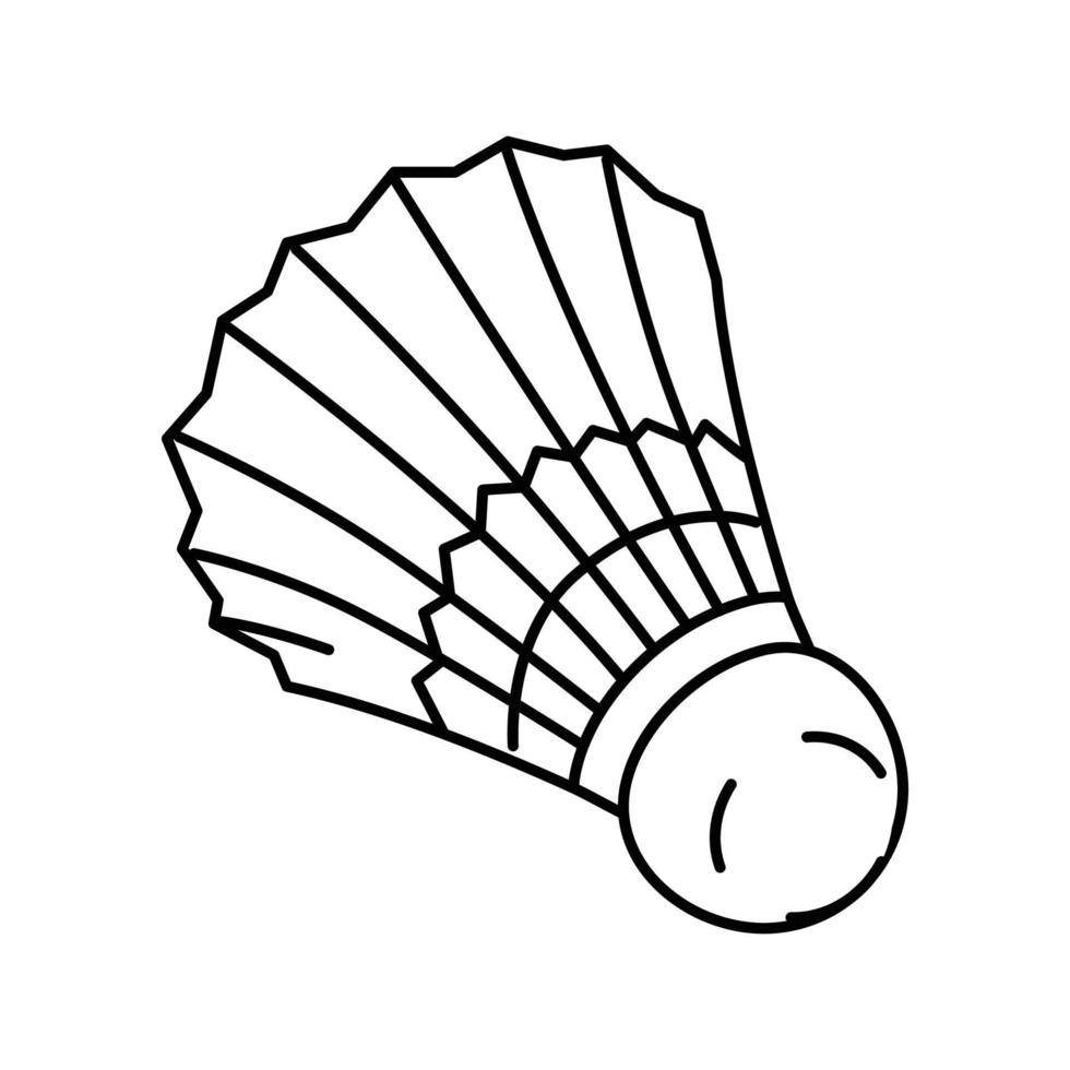 shuttlecock badminton line icon vector illustration