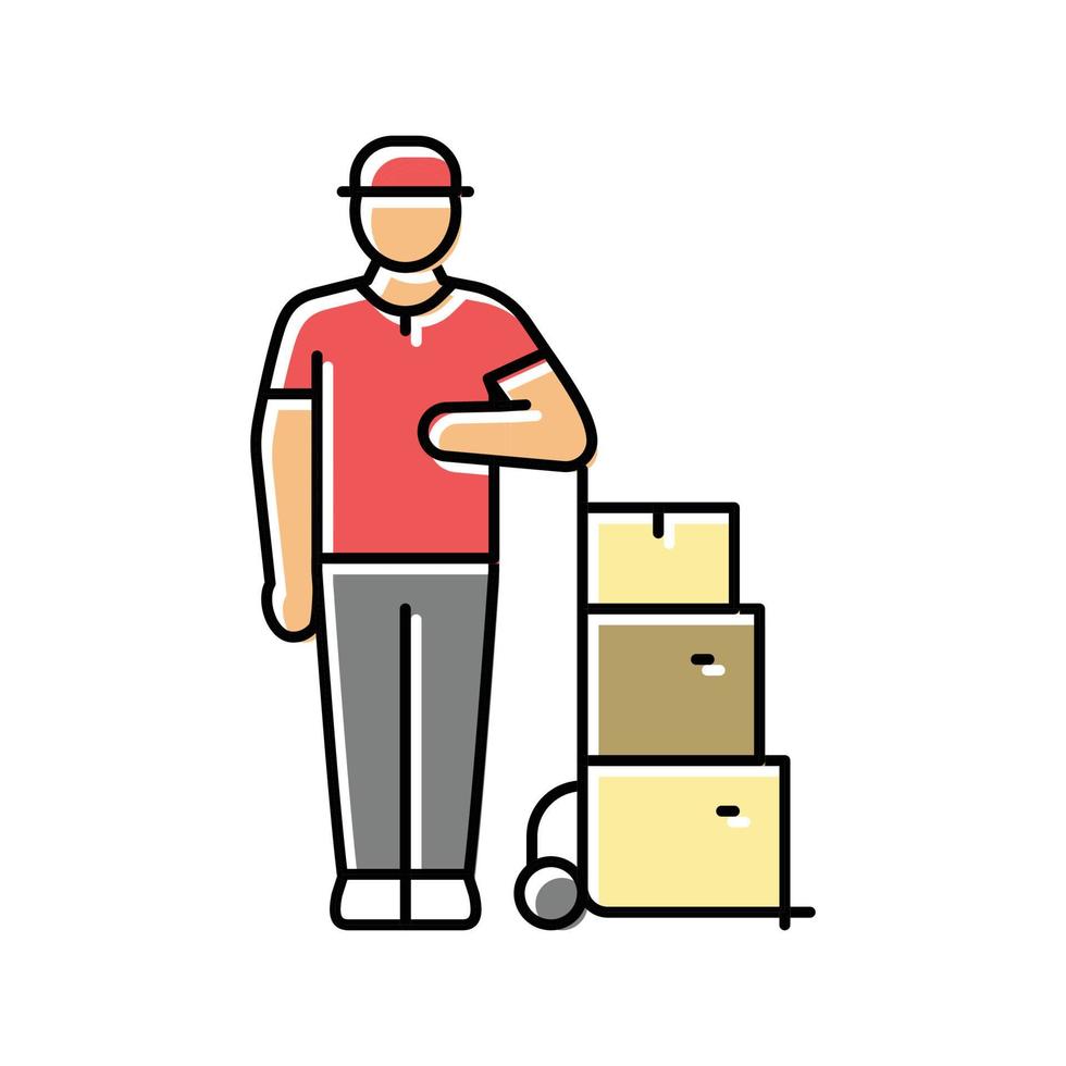 logistic courier color icon vector illustration