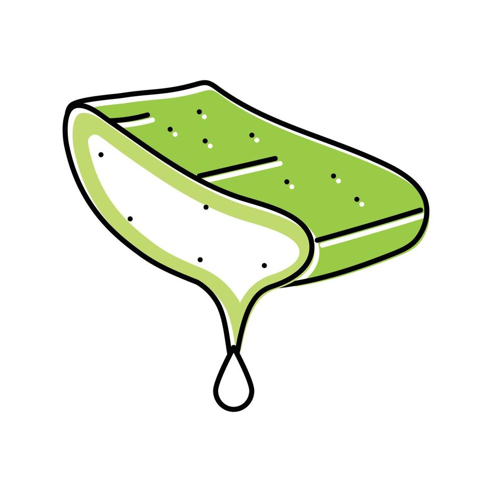 drop slice aloe vera color icon vector illustration