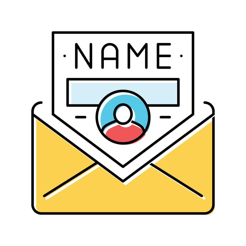 personalized email color icon vector illustration