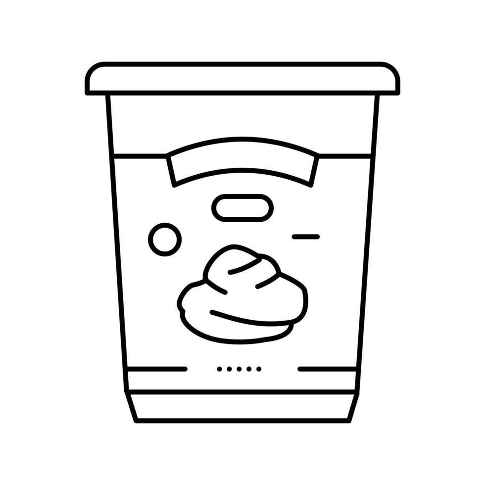 greek yogurt milk product line icon vector illustration