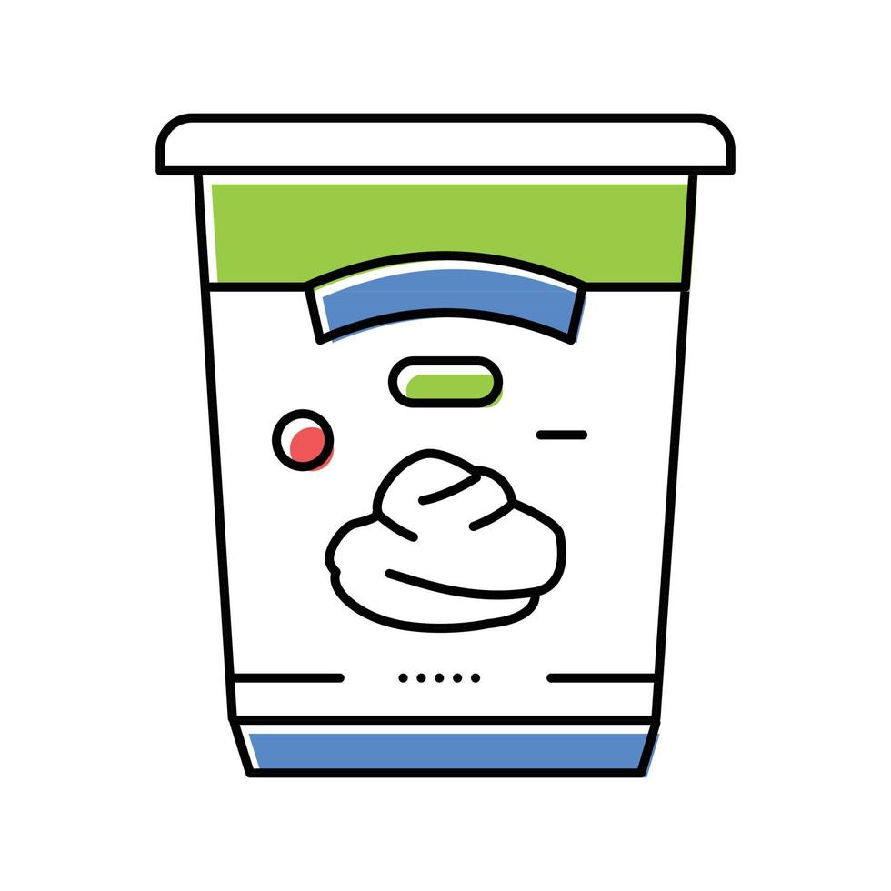 greek yogurt milk product color icon vector illustration