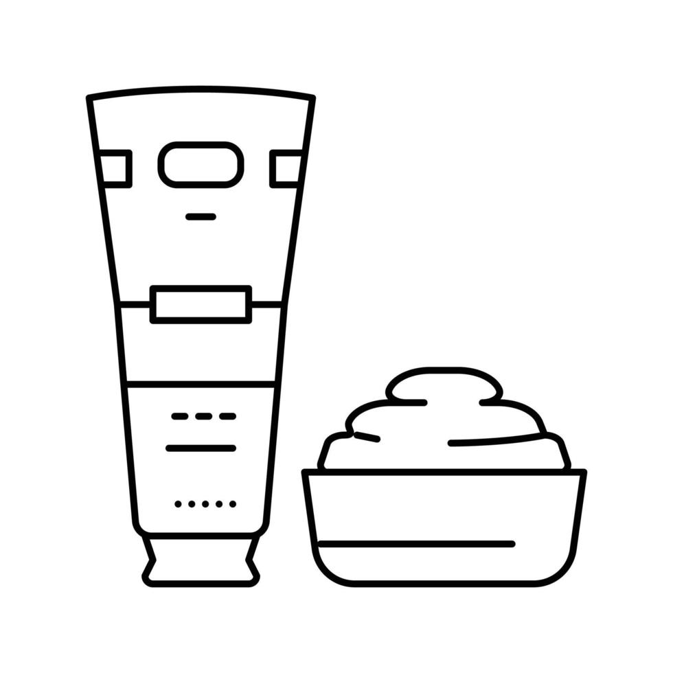 sour cream milk product line icon vector illustration