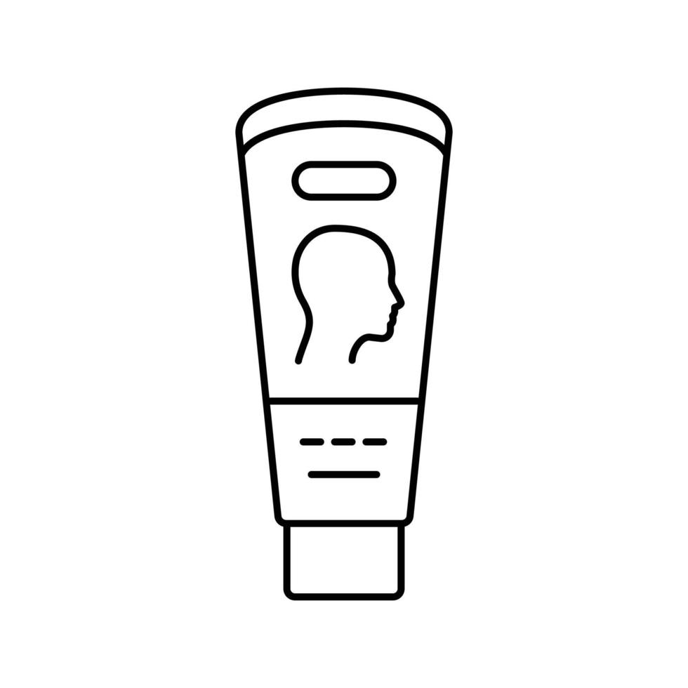 cuello crema producto línea icono vector ilustración
