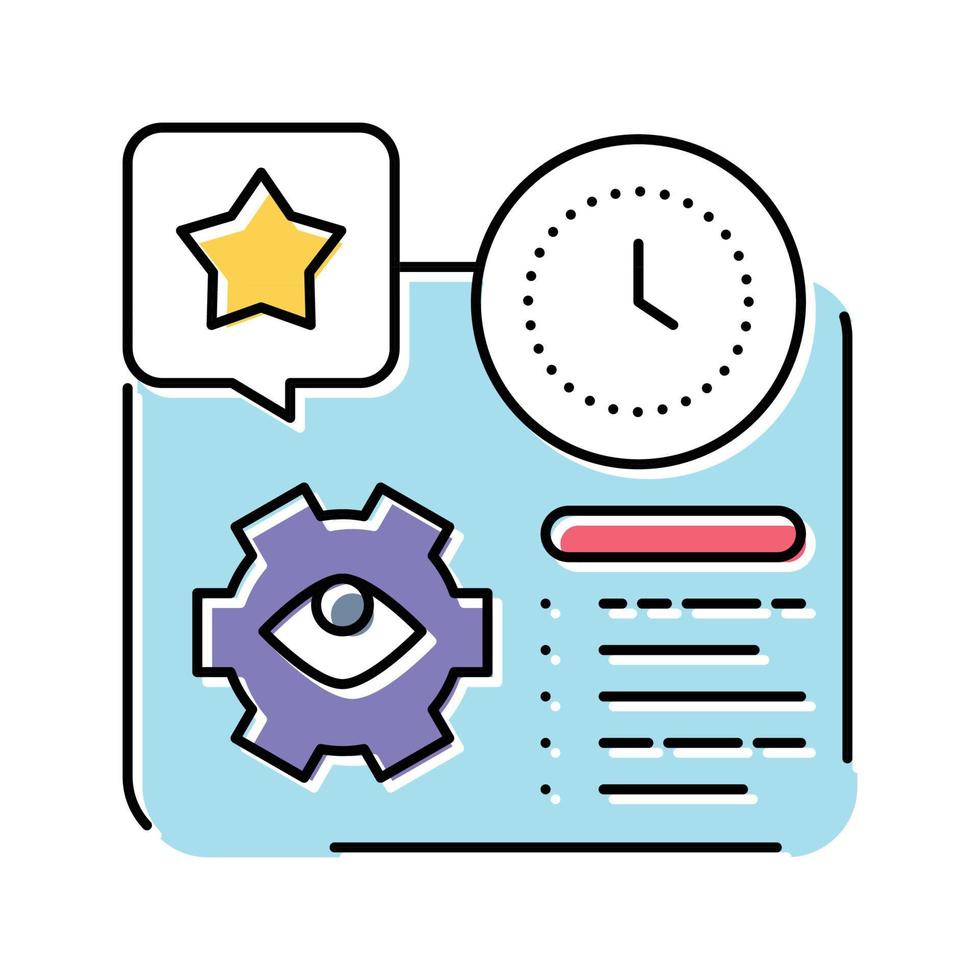 show your organization skills color icon vector illustration