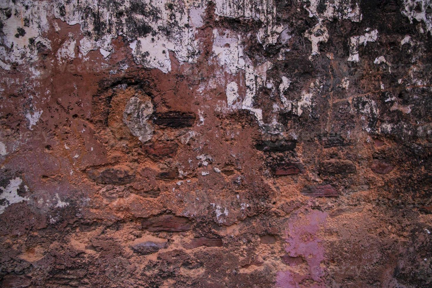 antiguo rojo ladrillo pared textura antecedentes. grunge cemento superficie foto