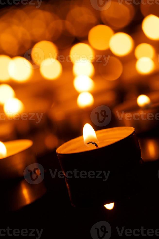 Burning candles with shallow depth of field photo