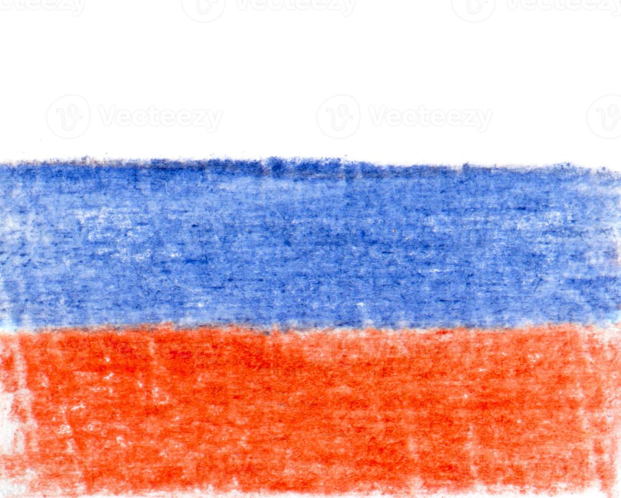 Russian Flag on white background photo