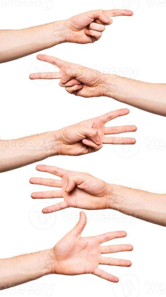 Set of male hands photo