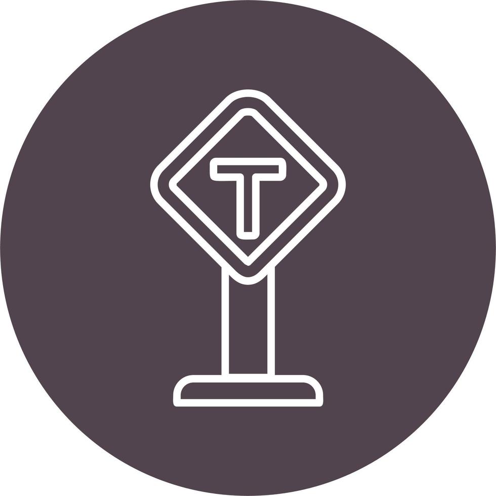 T Junction Vector Icon