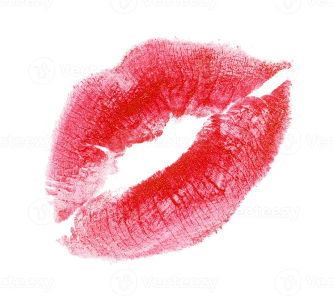 Woman's kiss stamp photo