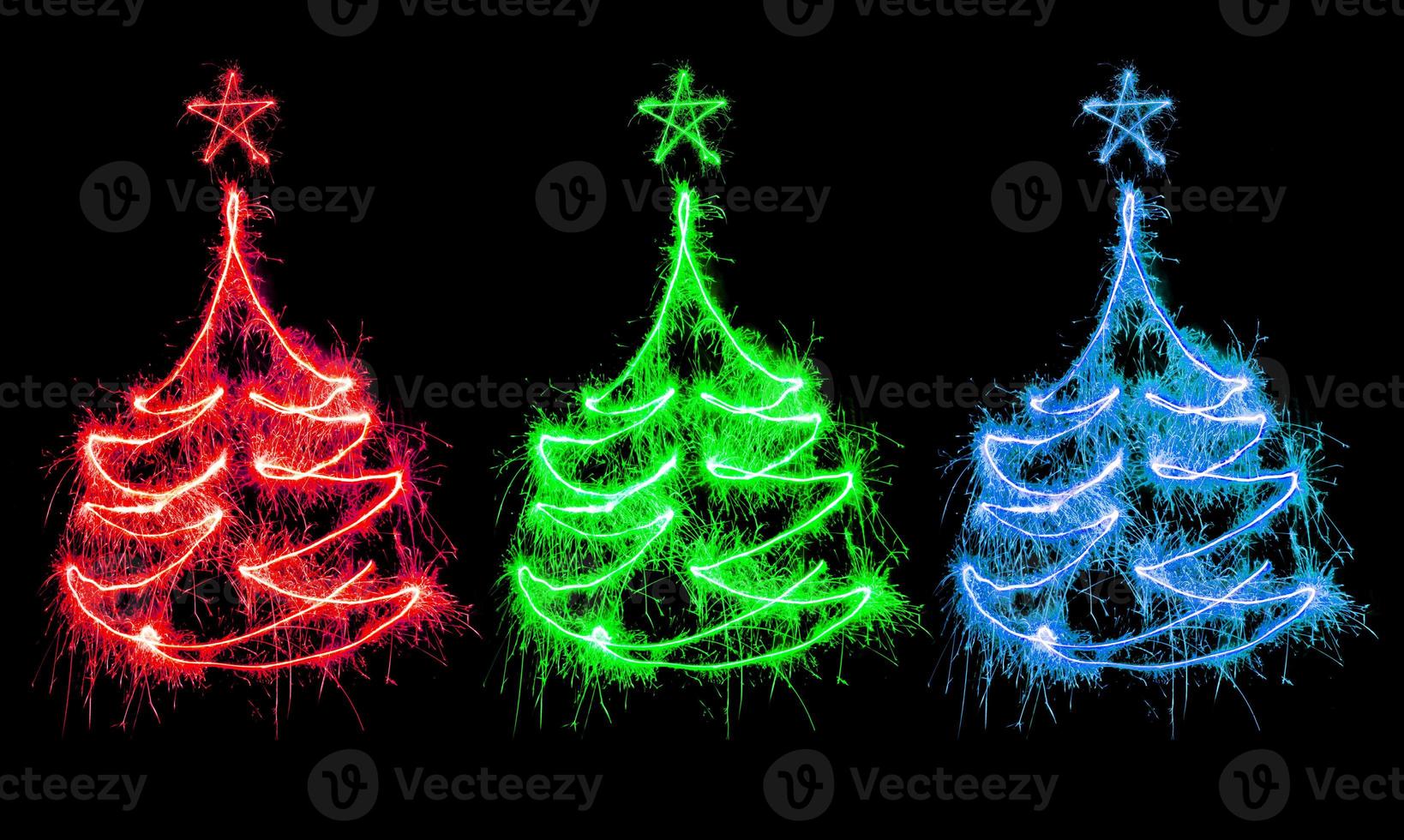 Light Christmas trees photo