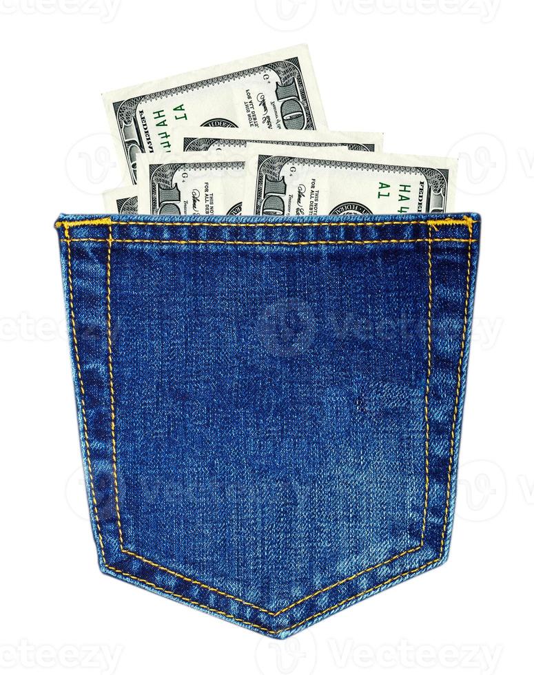 Jeans with money photo