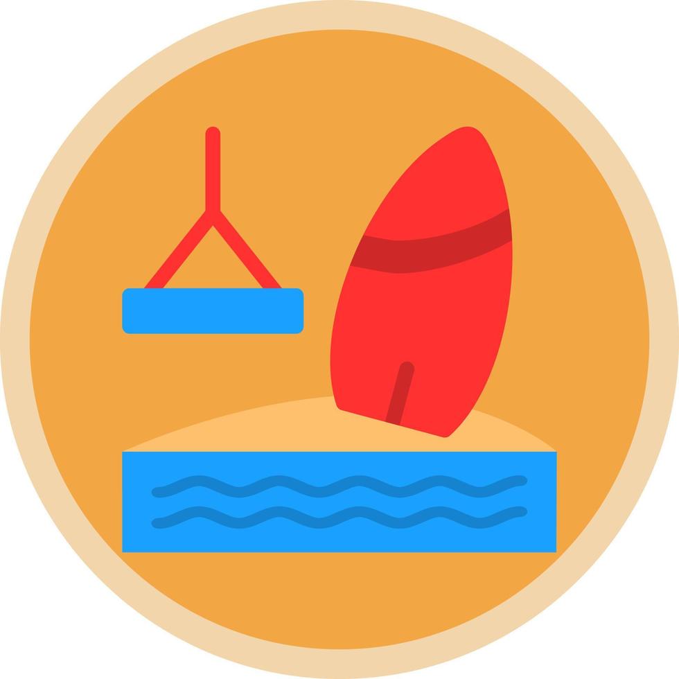 diseño de icono de vector de wakeboard