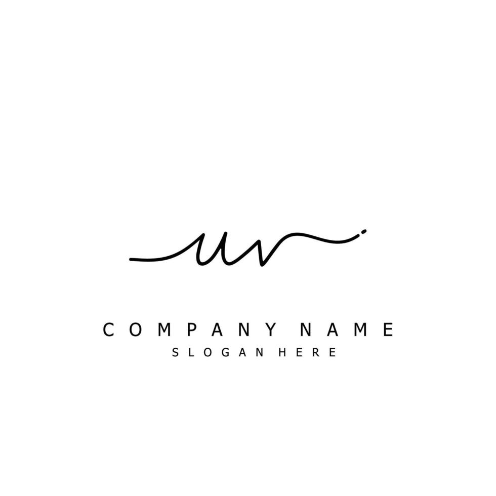 Initial UV handwriting of signature logo vector