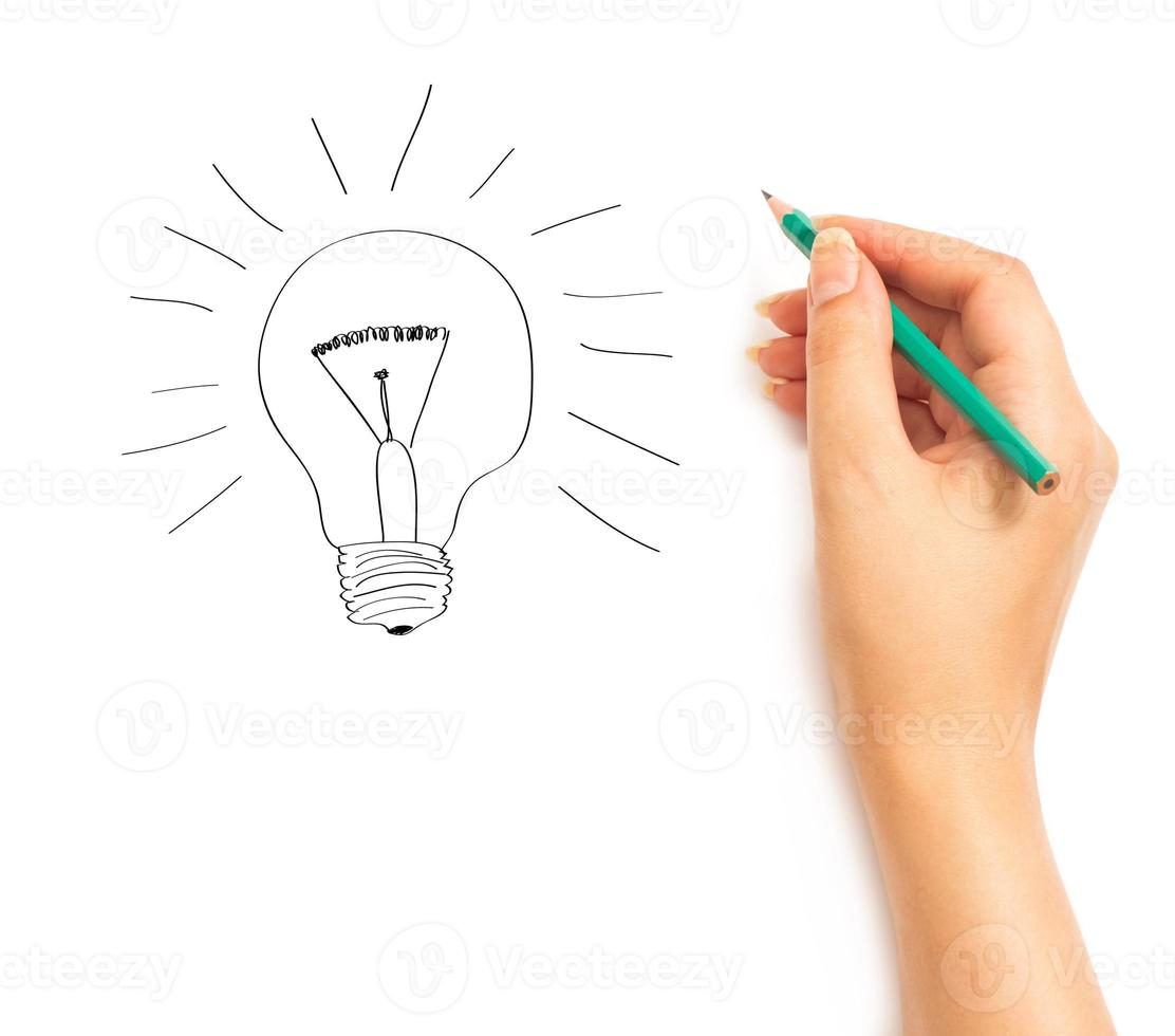 Hand drawing lamp photo